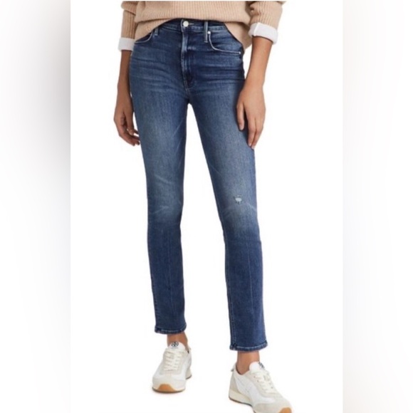 MOTHER -The Dazzler Hoover Getalongs Women's Cropped Straight Leg Jeans -size 25 - Picture 2 of 15